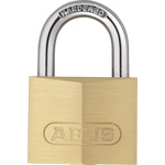 ABUS Key Weatherproof Brass Padlock, 6mm Shackle, 39mm Body