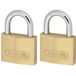 ABUS Key Weatherproof Brass Padlock, 6mm Shackle, 39mm Body