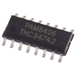 DiodesZetex,Audio1.8W, 16-Pin SOP PAM8406ER