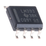 LM393DR Texas Instruments, Dual Comparator, Open Collector O/P, 1.3μs 3 → 28 V 8-Pin SOIC