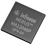 Infineon, 2-ChannelClass-D40W, 64-Pin QFN MA12040PXUMA1