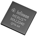 Infineon, 2-ChannelClass-D40W, 64-Pin QFN MA12040XUMA1