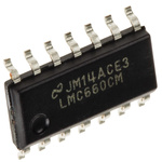 LMC660CM/NOPB Texas Instruments, Precision, Op Amp, 1.4MHz, 5 → 15 V, 14-Pin SOIC