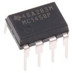 MC1458P Texas Instruments, Op Amp, 1MHz, 8-Pin PDIP
