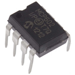 MCP602-I/P Microchip, Op Amp, RRO, 2.8MHz, 3 V, 5 V, 8-Pin PDIP