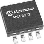 MCP6072T-E/SN Microchip, Precision, Op Amp, RRIO, 1.2MHz 10 kHz, 6 V, 8-Pin SOIC