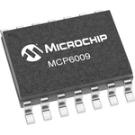 MCP6009-E/SL Microchip, Op Amps, RRIO, 1MHz, 1.8 → 5.5 V, 14-Pin SOIC