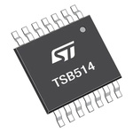 TSB514IYPT STMicroelectronics, Low Noise, Op Amps, RRIO, 6MHz, 14-Pin TSSOP14