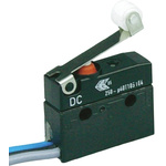 SPDT Roller Microswitch, 100 mA @ 250 V ac