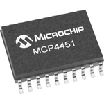 MCP4451-503E/ST, Digital Potentiometer 50kΩ 257-Position Linear 4-Channel Serial-I2C 20 Pin, TSSOP