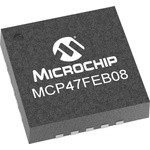 Microchip, DAC Octal 8 bit- 4.5LSB Serial (I2C), 20-Pin QFN