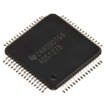 Texas Instruments, Octal 24 bit- Audio ADC 144ksps, 64-Pin HTQFP