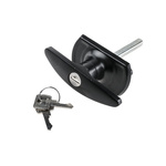 Euro-Locks a Lowe & Fletcher group Company Matte Die Cast Zinc Black Lock, Garage Handle, 101mm