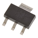 Diodes Inc FZT653TA NPN Transistor, 2 A, 100 V, 3 + Tab-Pin SOT-223