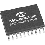 Microchip, DAC Octal 8 bit- 4.5LSB Serial (SPI), 20-Pin TSSOP