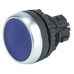 BACO Flush Blue Push Button Head - Spring Return, 22mm Cutout, Round