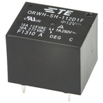 TE Connectivity, 12V dc Coil Non-Latching Relay SPDT, 10A Switching Current PCB Mount,  Single Pole