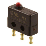 SPDT Pin Plunger Microswitch, 7 A @ 250 V ac