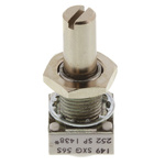 Vishay 1 Gang Rotary Cermet Potentiometer with an 6.35 mm Dia. Shaft - 2.5kΩ, ±10%, 1W Power Rating, Linear, Panel