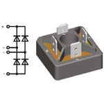 IXYS Bridge Rectifier Module, 38A, 1200V, 4-Pin