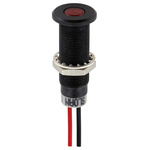 Sloan Red Panel LED, Lead Wires Termination, 5 → 28 V, 8.2 x 7.6mm Mounting Hole Size, IP68