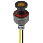 Sloan Yellow Indicator, Lead Wires Termination, 12 V dc, 6.2mm Mounting Hole Size, IP68