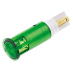 Signal Construct Green Indicator, Tab Termination, 24 → 28 V, 10mm Mounting Hole Size