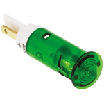Signal Construct Green Indicator, Tab Termination, 230 V, 10mm Mounting Hole Size