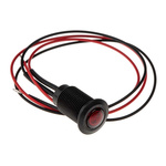 Oxley Red Indicator, Lead Wires Termination, 230 V ac, 10.2mm Mounting Hole Size