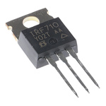 N-Channel MOSFET, 2 A, 400 V, 3-Pin TO-220AB Vishay IRF710PBF