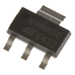 N-Channel MOSFET, 400 mA, 600 V, 3-Pin SOT-223 STMicroelectronics STN1HNK60