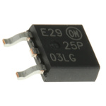 P-Channel MOSFET, 25 A, 30 V, 3-Pin DPAK ON Semiconductor NTD25P03LT4G