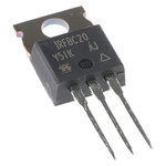 N-Channel MOSFET, 2.2 A, 600 V, 3-Pin TO-220AB Vishay IRFBC20PBF