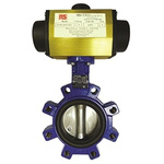 RS PRO Pneumatic Actuated Butterfly Valve Nitrile Liner, 2in Pipe Size