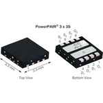 Dual N-Channel MOSFET, 19.1 A, 100 V, 8-Pin PowerPAIR 3 x 3S Vishay SIZ270DT-T1-GE3