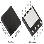 Silicon N-Channel MOSFET, 265 A, 80 V, 8-Pin SO-8 Vishay SIRS5800DP-T1-GE3