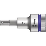 Wera 1/2 in Drive Bit Socket, Hex Bit, 7mm, 60 mm Overall Length