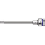 Wera 1/2 in Drive Bit Socket, Hex Bit, 7mm, 140 mm Overall Length