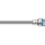 Wera 1/2 in Drive Bit Socket, Hex Bit, 10mm, 140 mm Overall Length