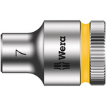 Wera 3/8 in Drive 7mm Standard Socket, 6 point, 29 mm Overall Length