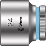Wera 3/8 in Drive 24mm Standard Socket, 6 point, 32 mm Overall Length