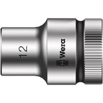 Wera 1/2 in Drive 12mm Standard Socket, 6 point, 37 mm Overall Length