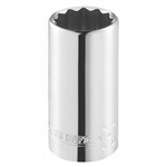 Expert by Facom 1/2 in Drive 12mm Deep Socket, 12 point, 79 mm Overall Length