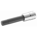 Facom 1/2 in Drive Bit Socket, Hex Bit, 8mm, 100 mm Overall Length