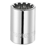Facom 3/8 in Drive 5/8in Standard Socket, Spline, 30 mm Overall Length