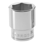 Facom 1/2 in Drive 1 1/4in Standard Socket, 6 point, 44 mm Overall Length