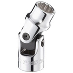 Facom 3/8 in Drive 11/16in Universal Joint Socket, 12 point, 33 mm Overall Length