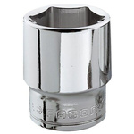 Facom 3/8 in Drive 24mm Standard Socket, 6 point, 33 mm Overall Length