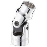 Facom 3/8 in Drive 3/4in Universal Joint Socket, 12 point, 33 mm Overall Length