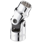 Facom 3/8 in Drive 5/8in Universal Joint Socket, 12 point, 30 mm Overall Length